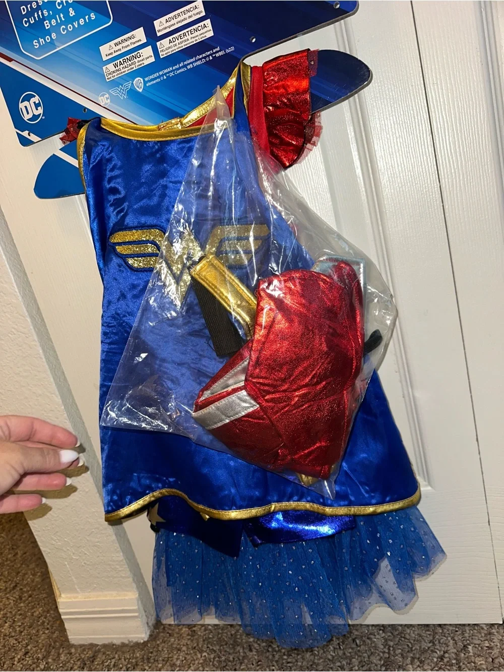 DC Wonder Woman Kids Superhero Costume - Red, Blue & Gold